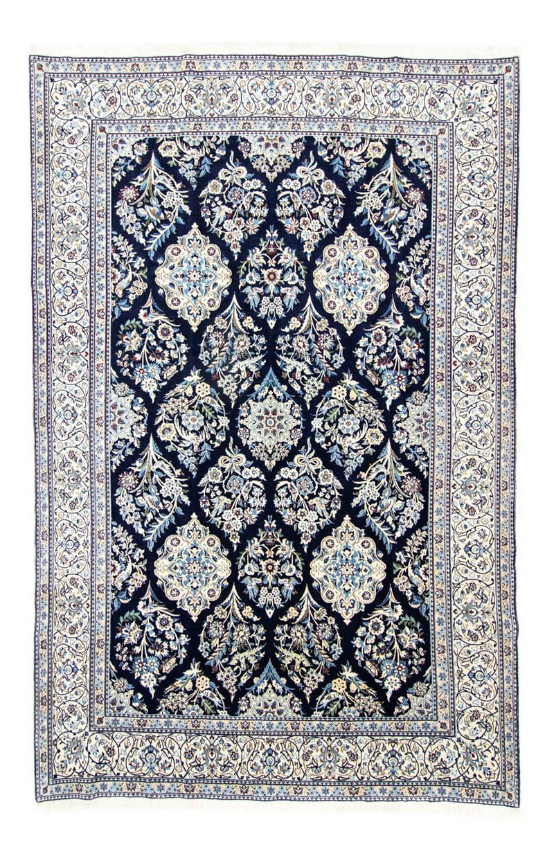 Alfombra Persa - Nain - Real - 342 x 250 cm - azul oscuro