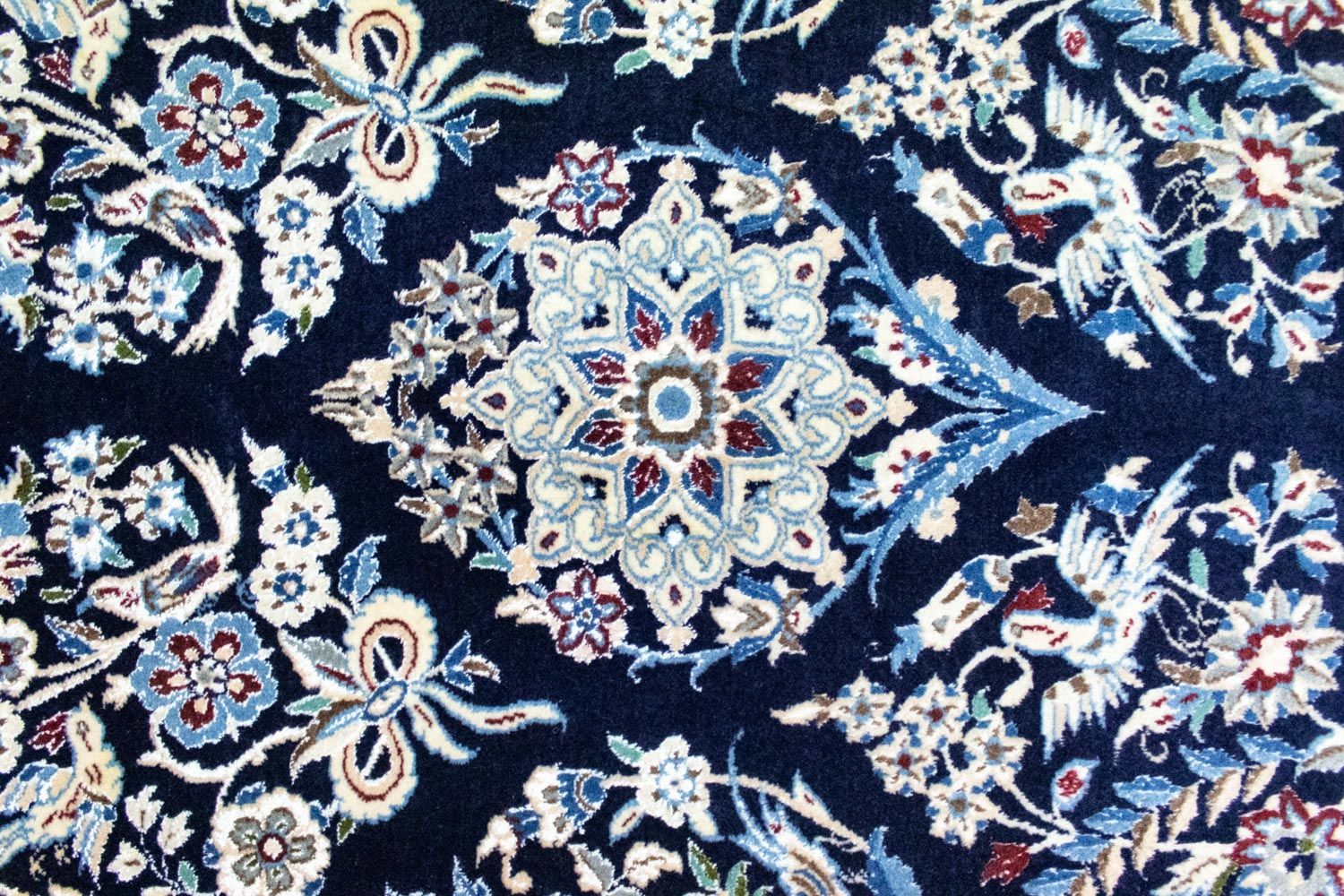 Alfombra Persa - Nain - Real - 342 x 250 cm - azul oscuro