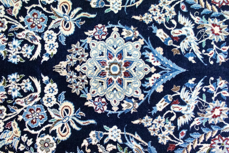 Alfombra Persa - Nain - Real - 342 x 250 cm - azul oscuro