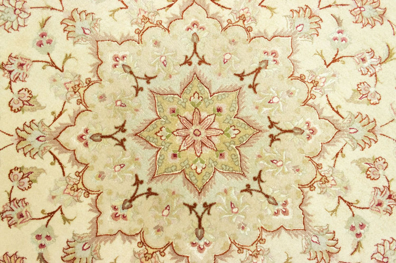 Alfombra Persa - Tabriz - Prima redondo  - 148 x 148 cm - beige