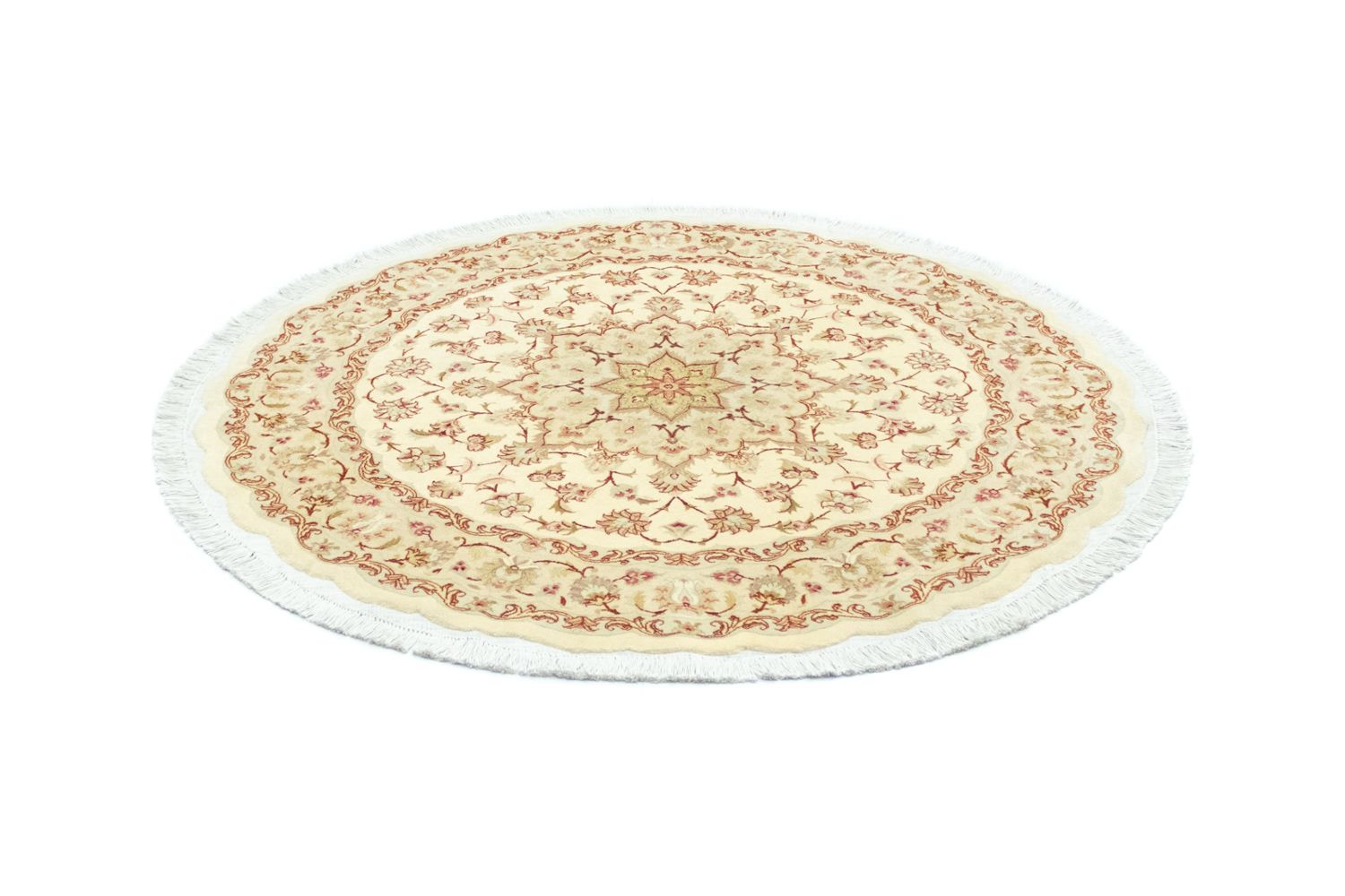 Alfombra Persa - Tabriz - Prima redondo  - 148 x 148 cm - beige