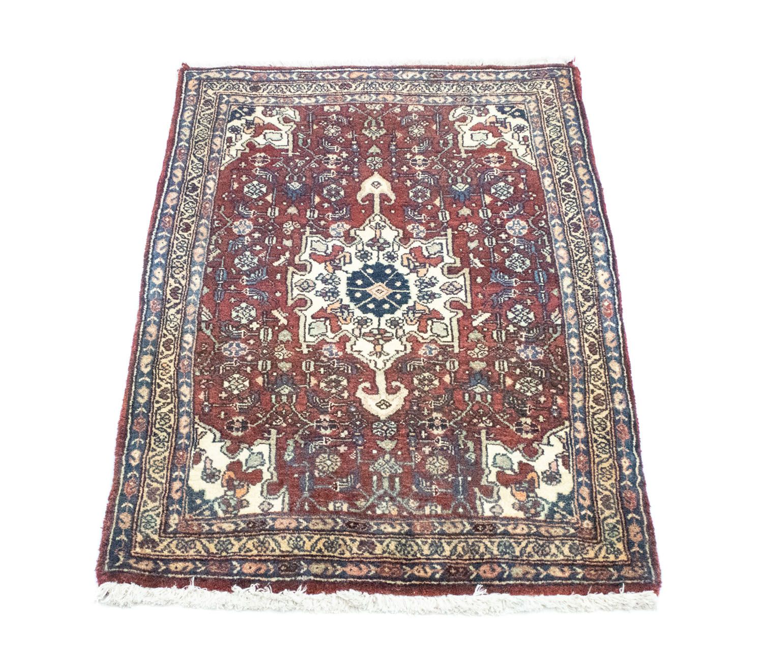 Alfombra persa - Bidjar - 101 x 68 cm - rojo