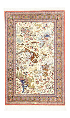 Alfombra de seda - Ghom Seda - Prima - 121 x 77 cm - beige
