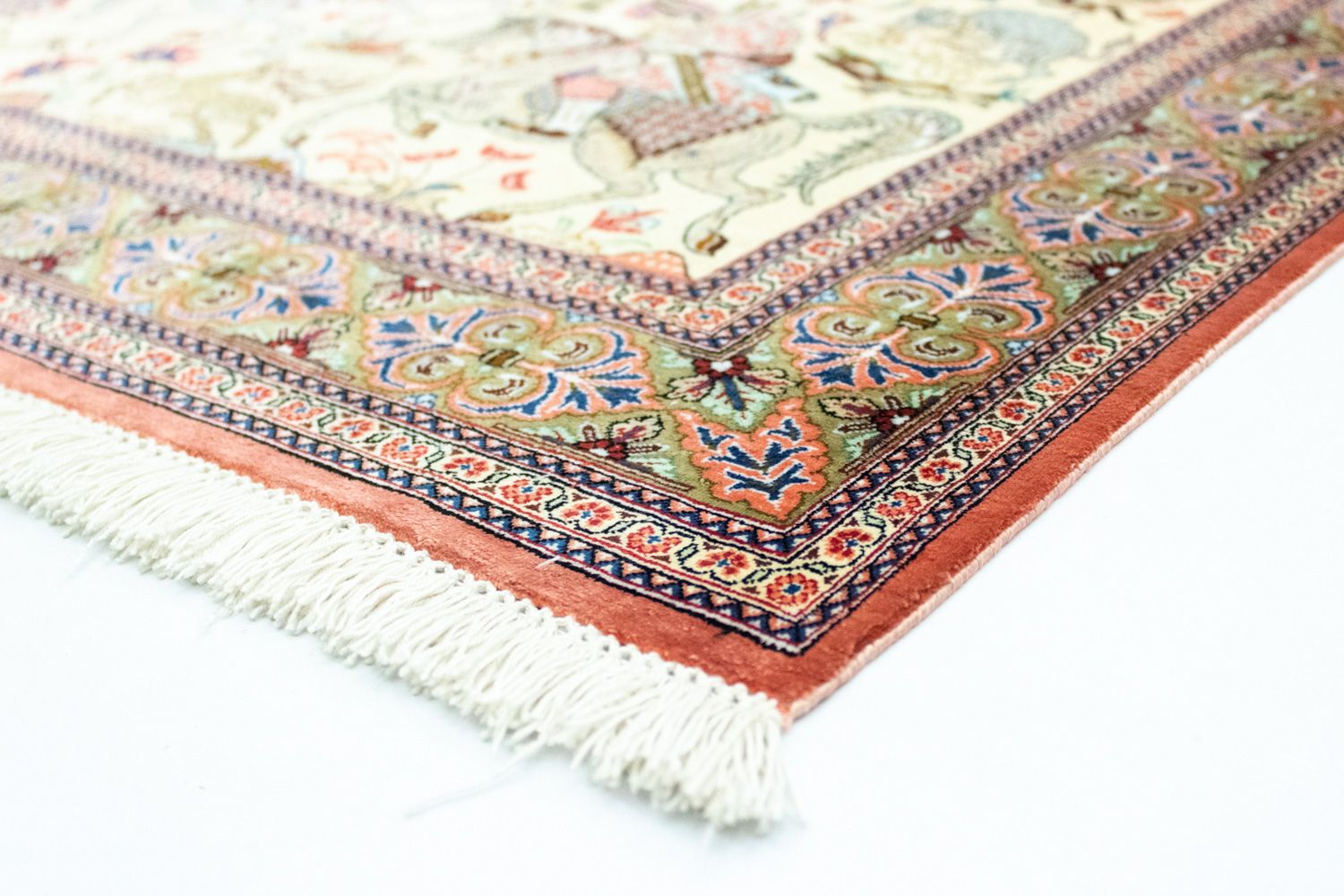 Alfombra de seda - Ghom Seda - Prima - 121 x 77 cm - beige