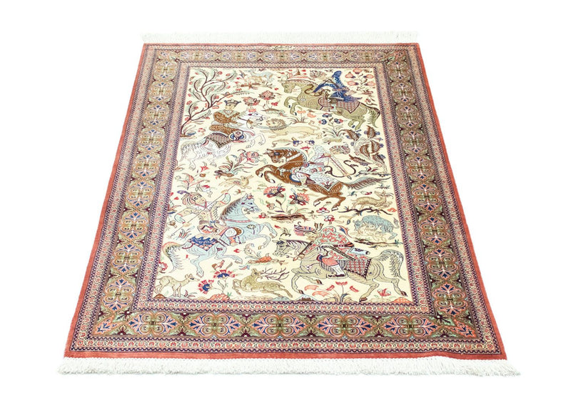 Alfombra de seda - Ghom Seda - Prima - 121 x 77 cm - beige