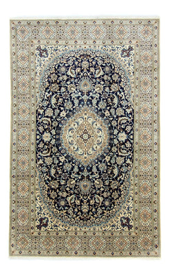 Alfombra Persa - Nain - Real - 360 x 255 cm - azul oscuro