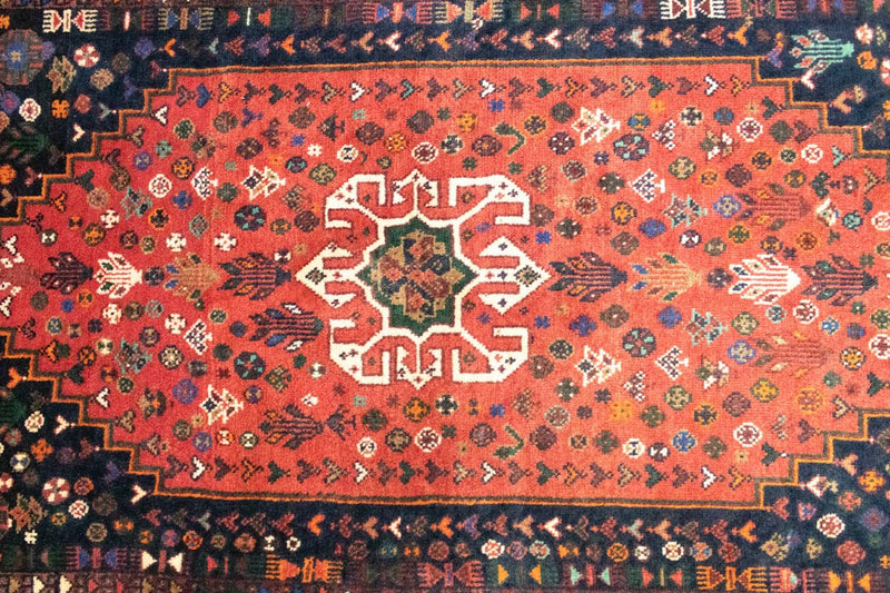 Alfombra persa - Nómada - 145 x 92 cm - rojo