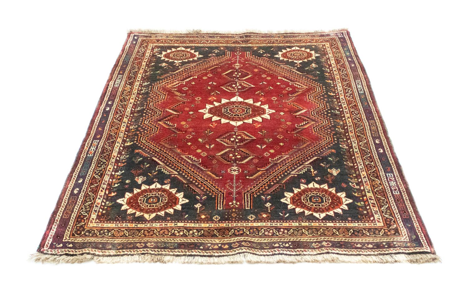 Alfombra persa - Nómada - 168 x 120 cm - rojo