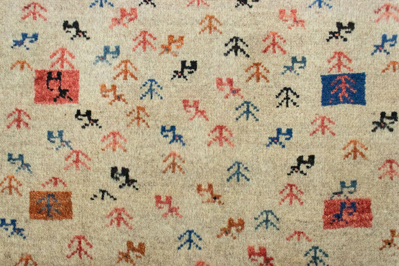 Alfombra Gabbeh - Persa - 128 x 73 cm - beige