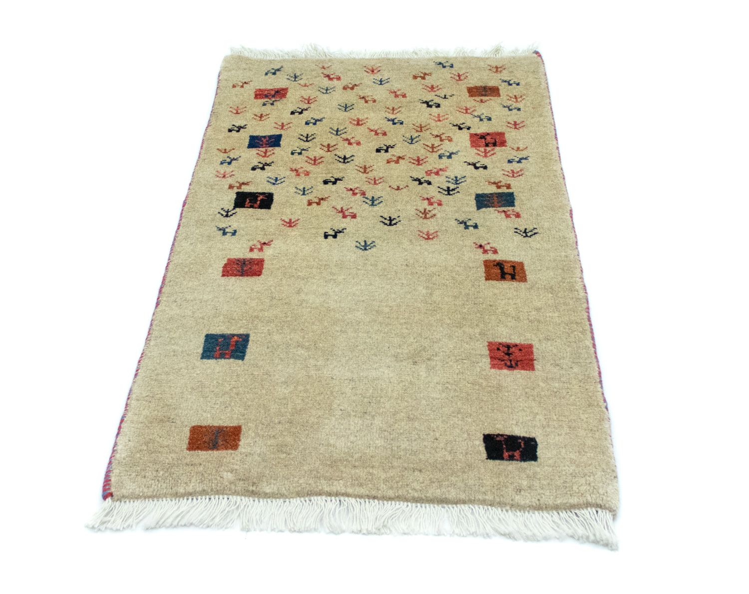 Alfombra Gabbeh - Persa - 128 x 73 cm - beige