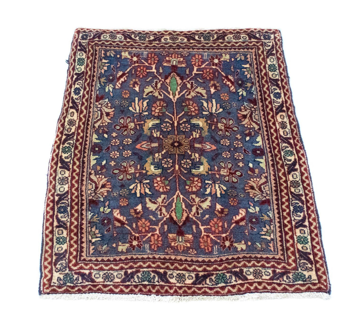 Alfombra persa - Bidjar - 84 x 63 cm - azul
