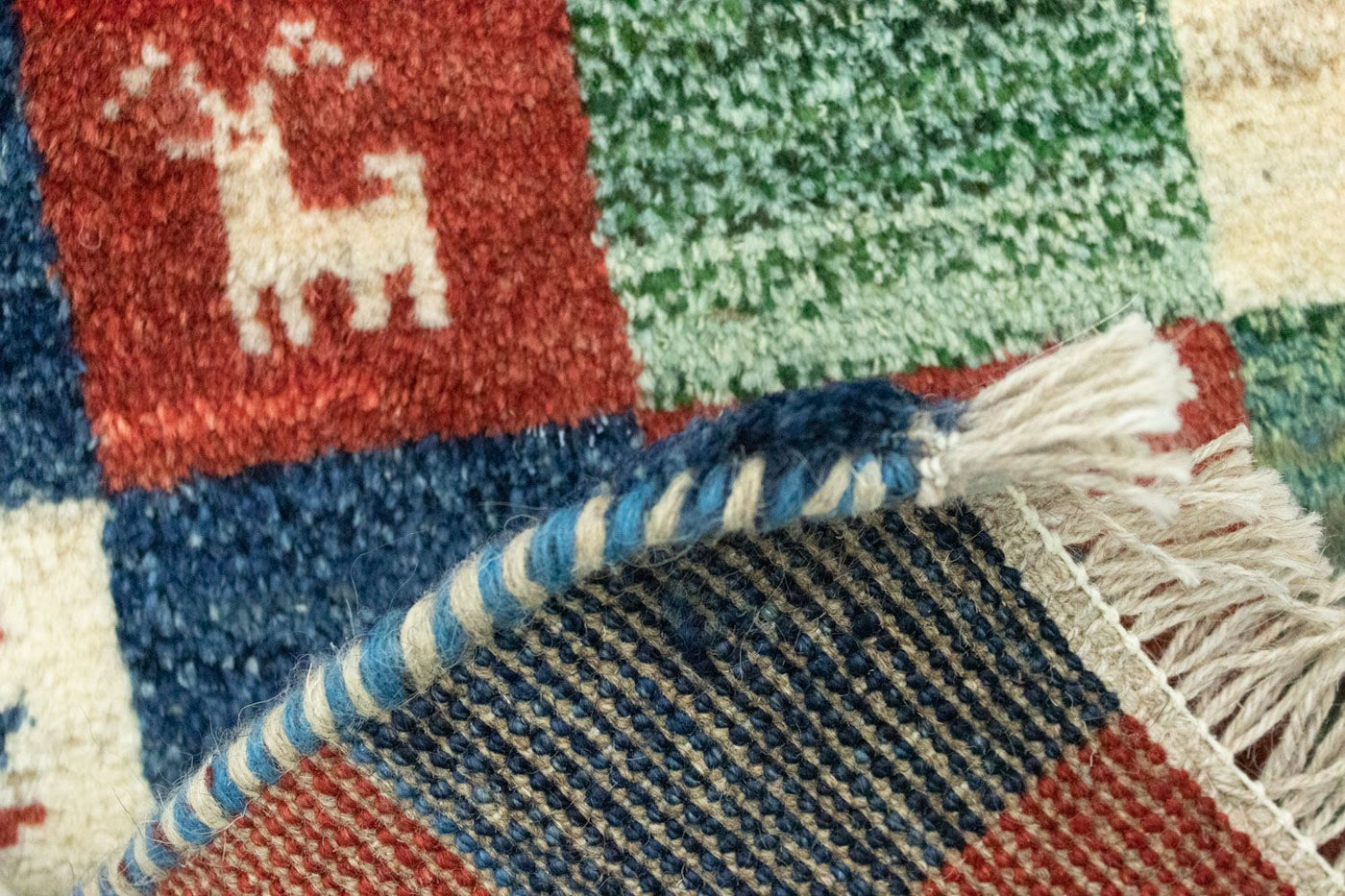 Gabbeh persa Alfombra 60x40cm - Perserteppich Wollteppich