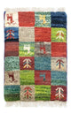 Gabbeh persa Alfombra 60x40cm - Perserteppich Wollteppich