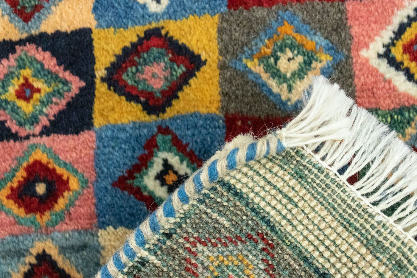 Gabbeh persa Alfombra 60x40cm - Perserteppich Wollteppich