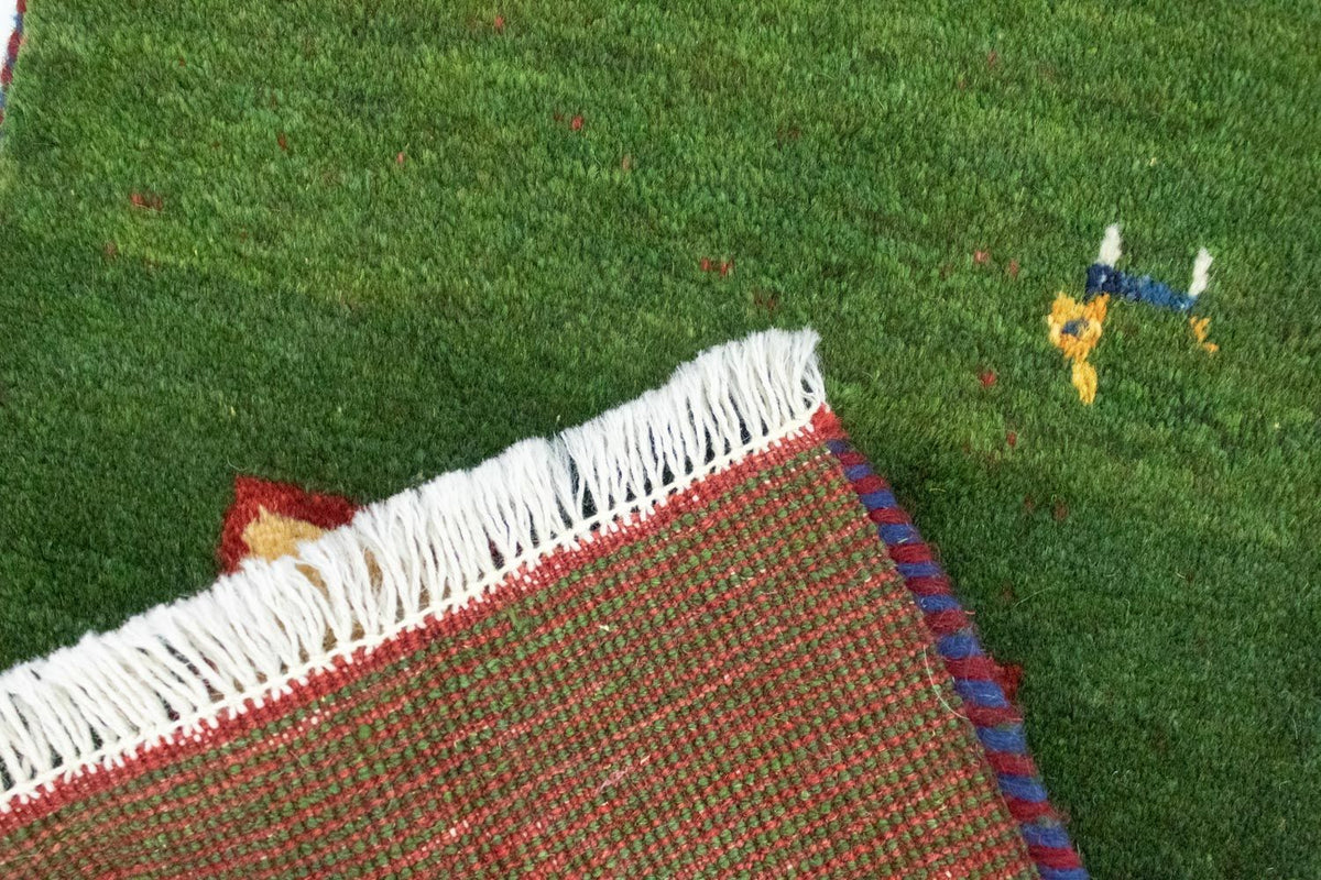 Alfombra Gabbeh - Persa - 60 x 40 cm - verde