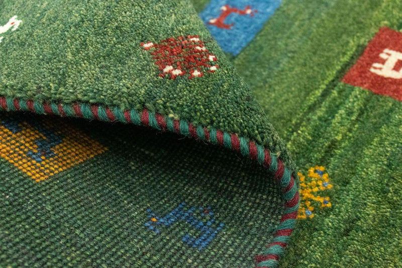 Alfombra Gabbeh - Persa - 128 x 92 cm - verde