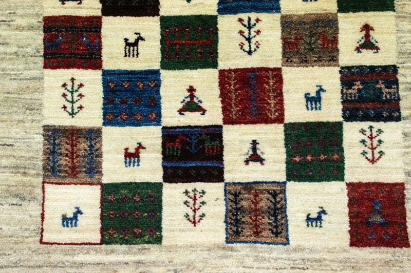 Alfombra Gabbeh - Loribaft Persa - 124 x 83 cm - colorido