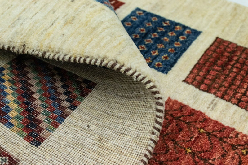 Alfombra Gabbeh - Loribaft Persa - 132 x 86 cm - multicolor