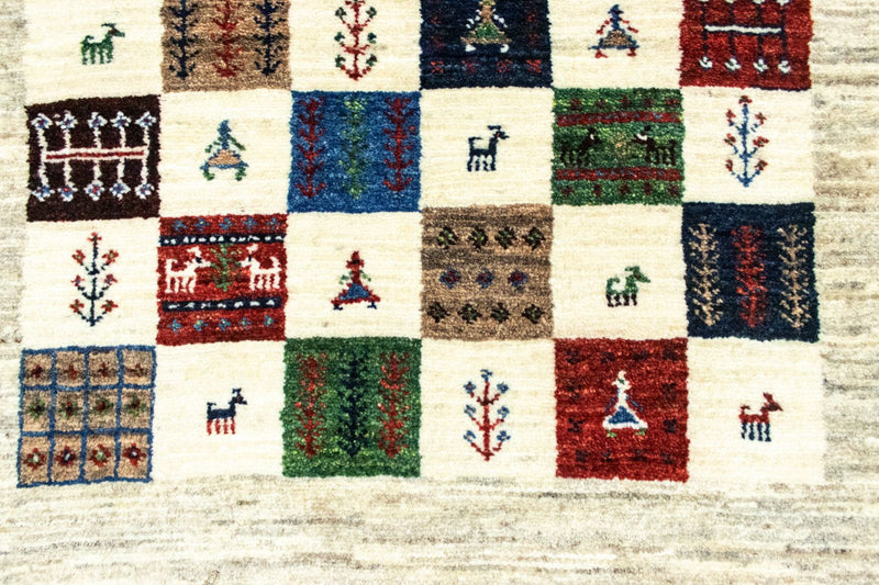 Alfombra Gabbeh - Loribaft Persa - 125 x 82 cm - colorido