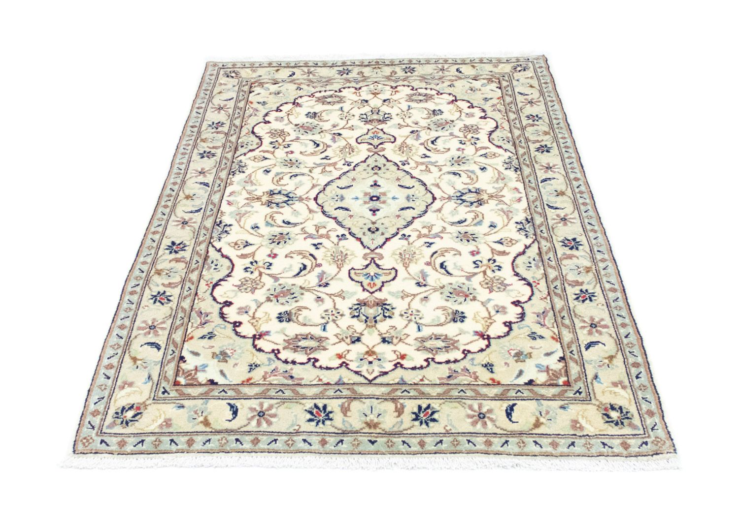 Alfombra persa - Keshan - 150 x 103 cm - beige