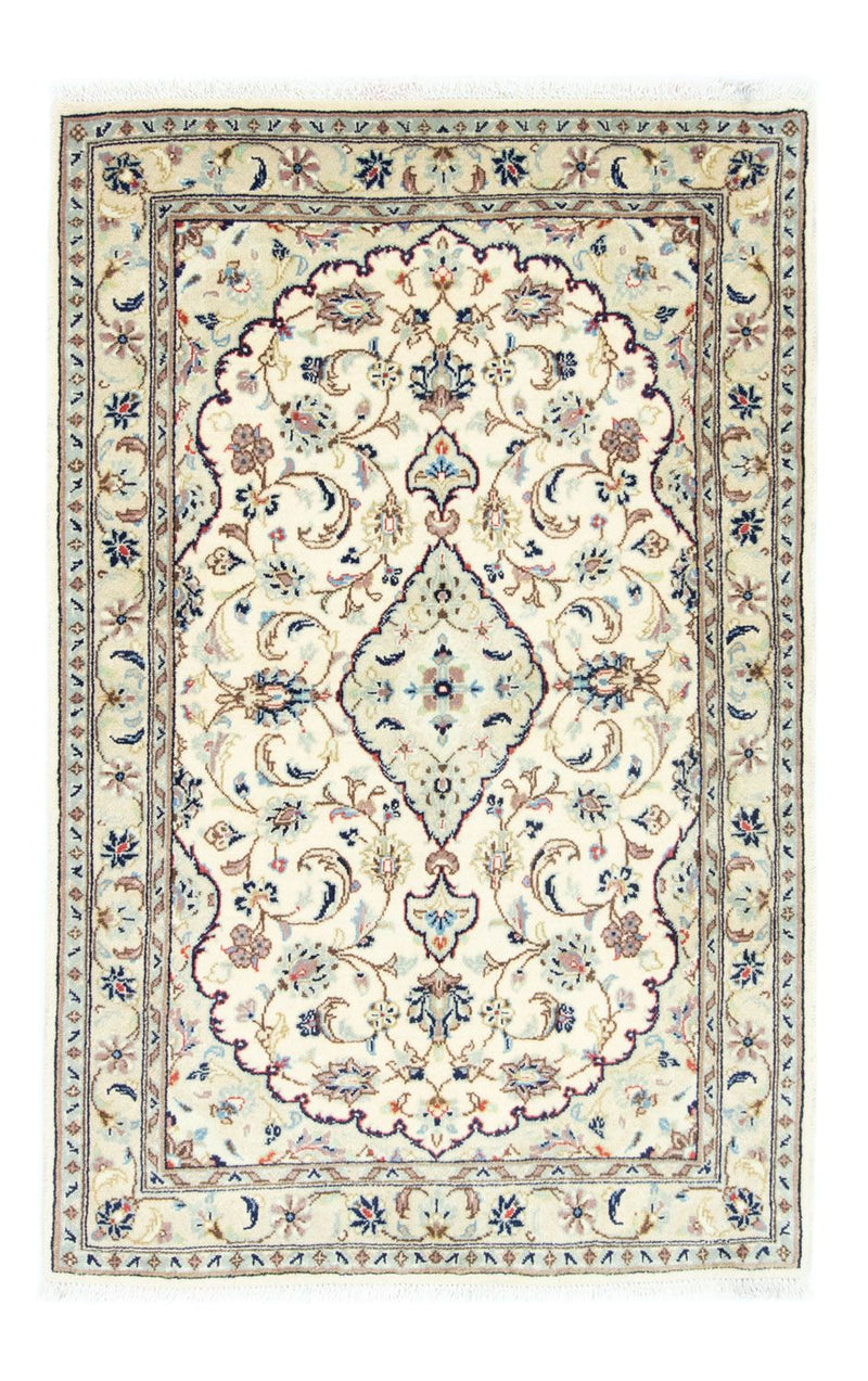 Alfombra persa - Keshan - 152 x 98 cm - beige
