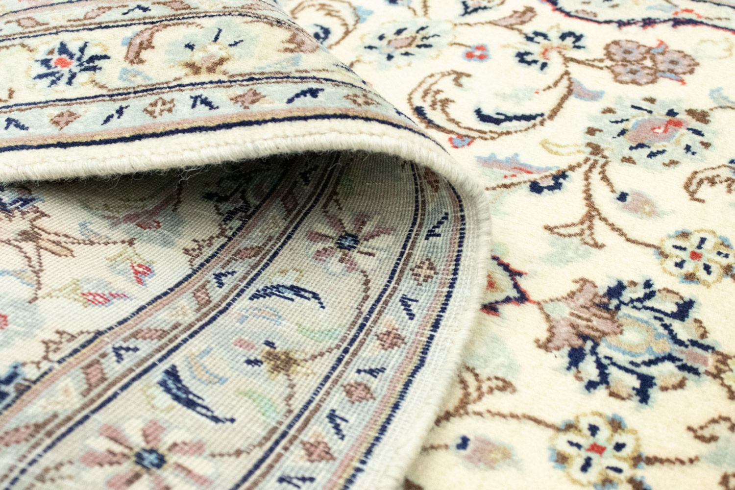 Alfombra persa - Keshan - 152 x 98 cm - beige