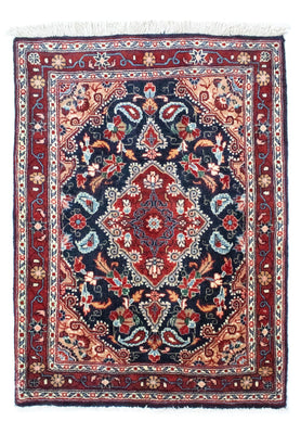 Alfombra persa - Bidjar - 90 x 70 cm - azul