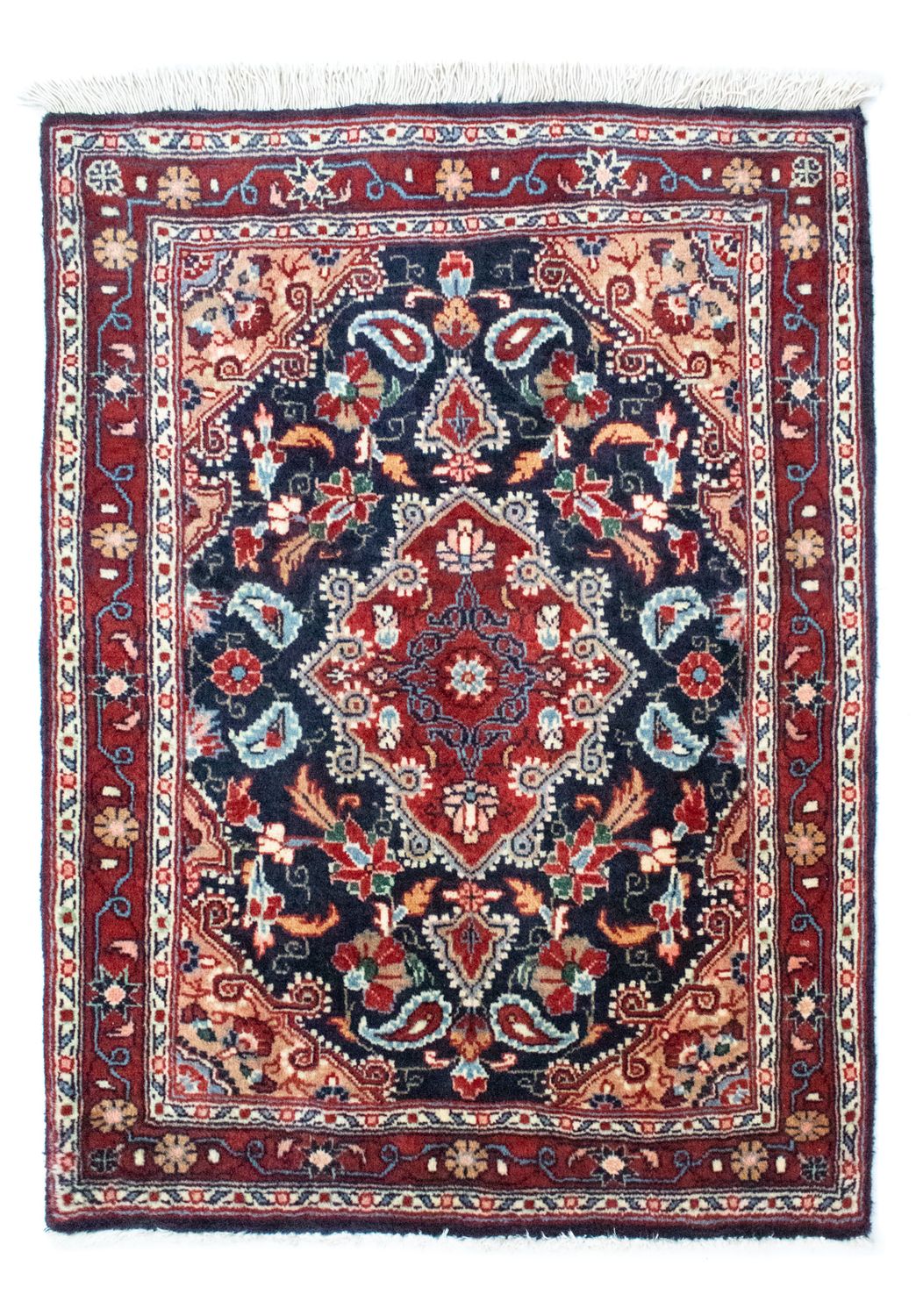 Alfombra persa - Bidjar - 90 x 70 cm - azul