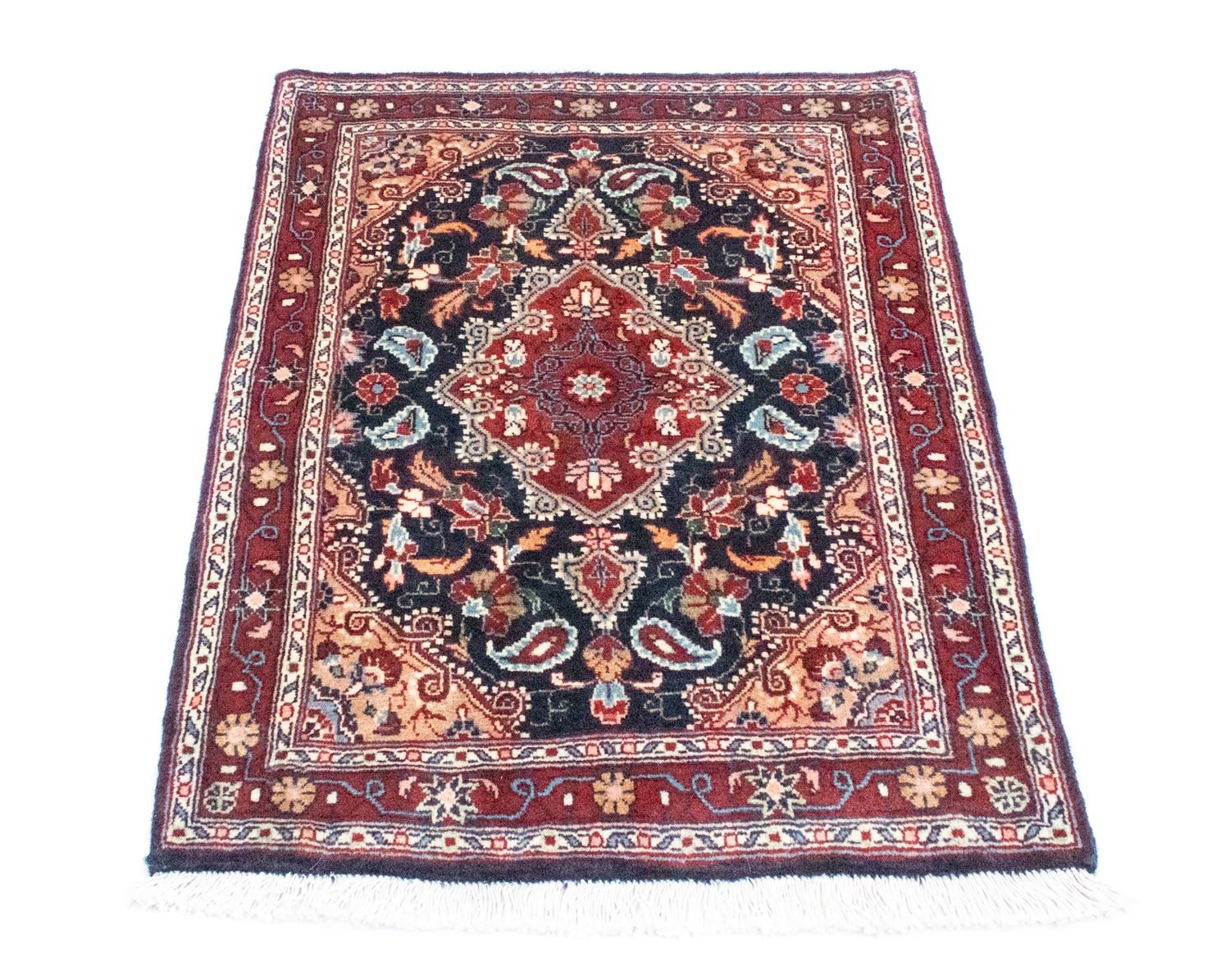 Alfombra persa - Bidjar - 90 x 70 cm - azul