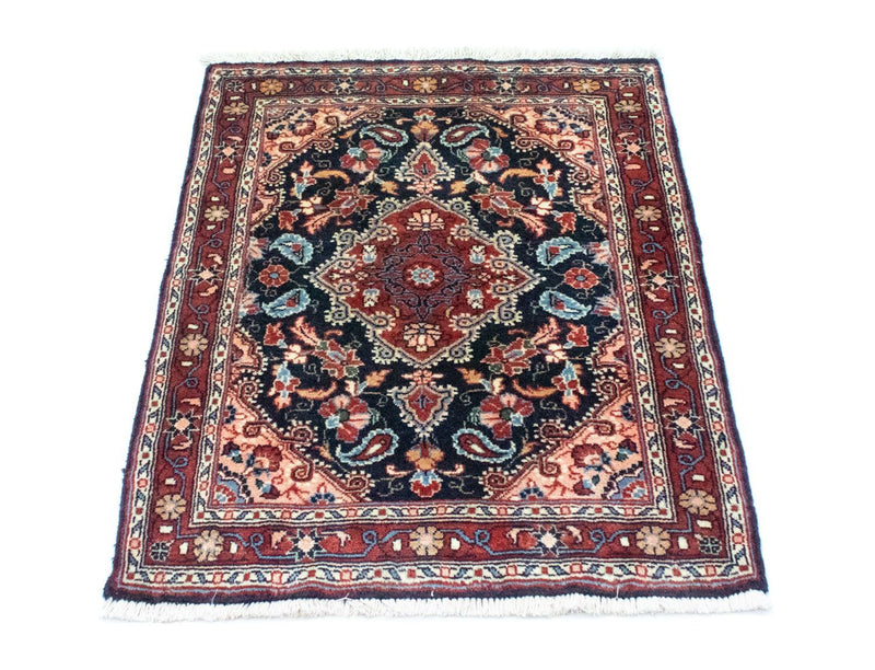 Alfombra persa - Bidjar - 90 x 73 cm - azul