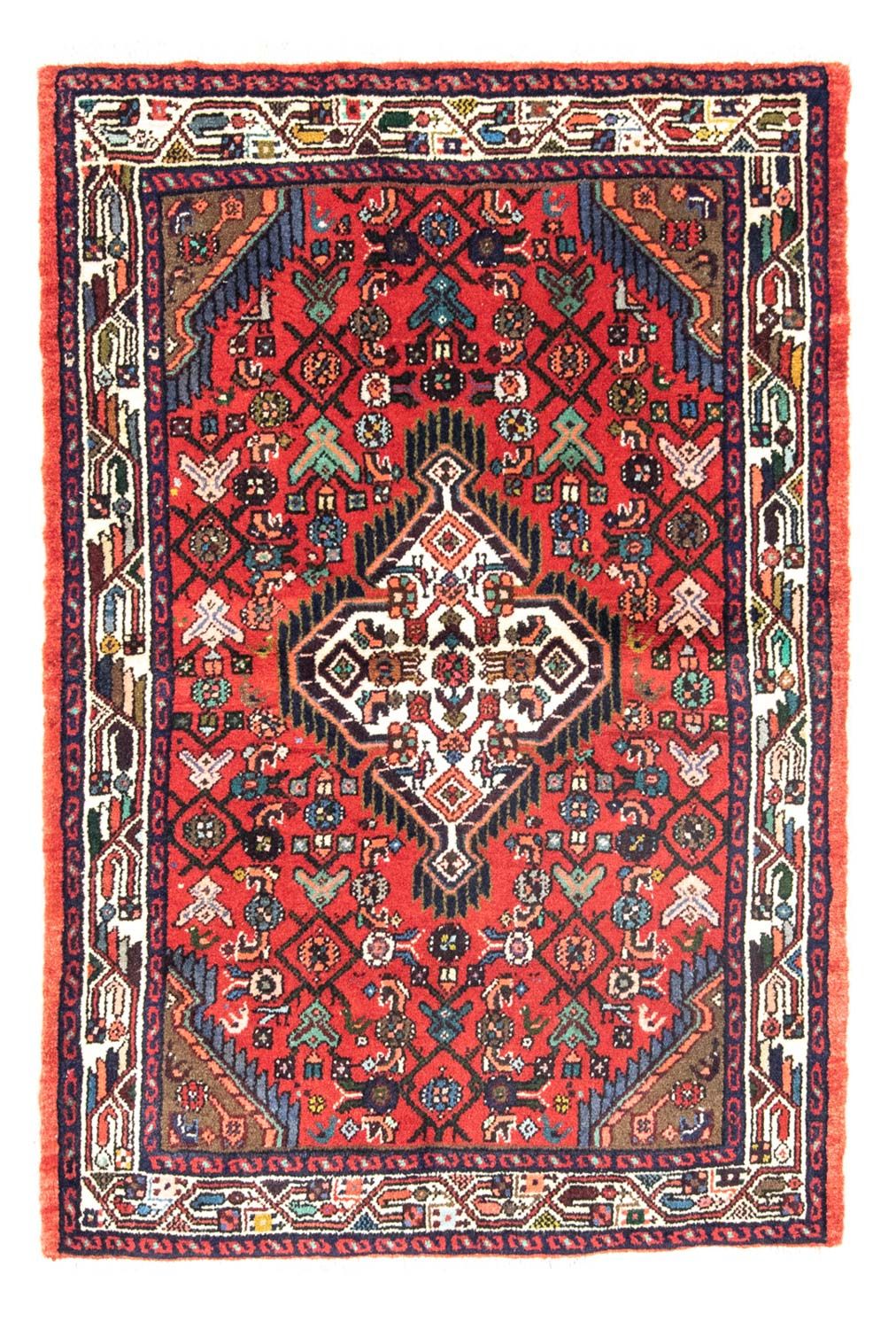 Alfombra persa - Nómada - 122 x 85 cm - rojo