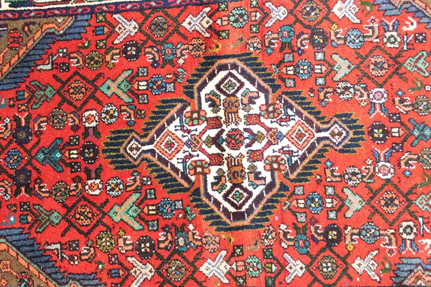 Alfombra persa - Nómada - 122 x 85 cm - rojo