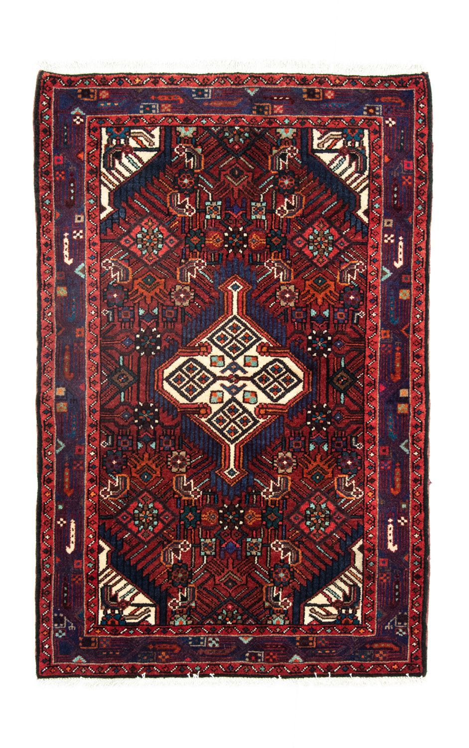 Alfombra persa - Nómada - 121 x 80 cm - azul