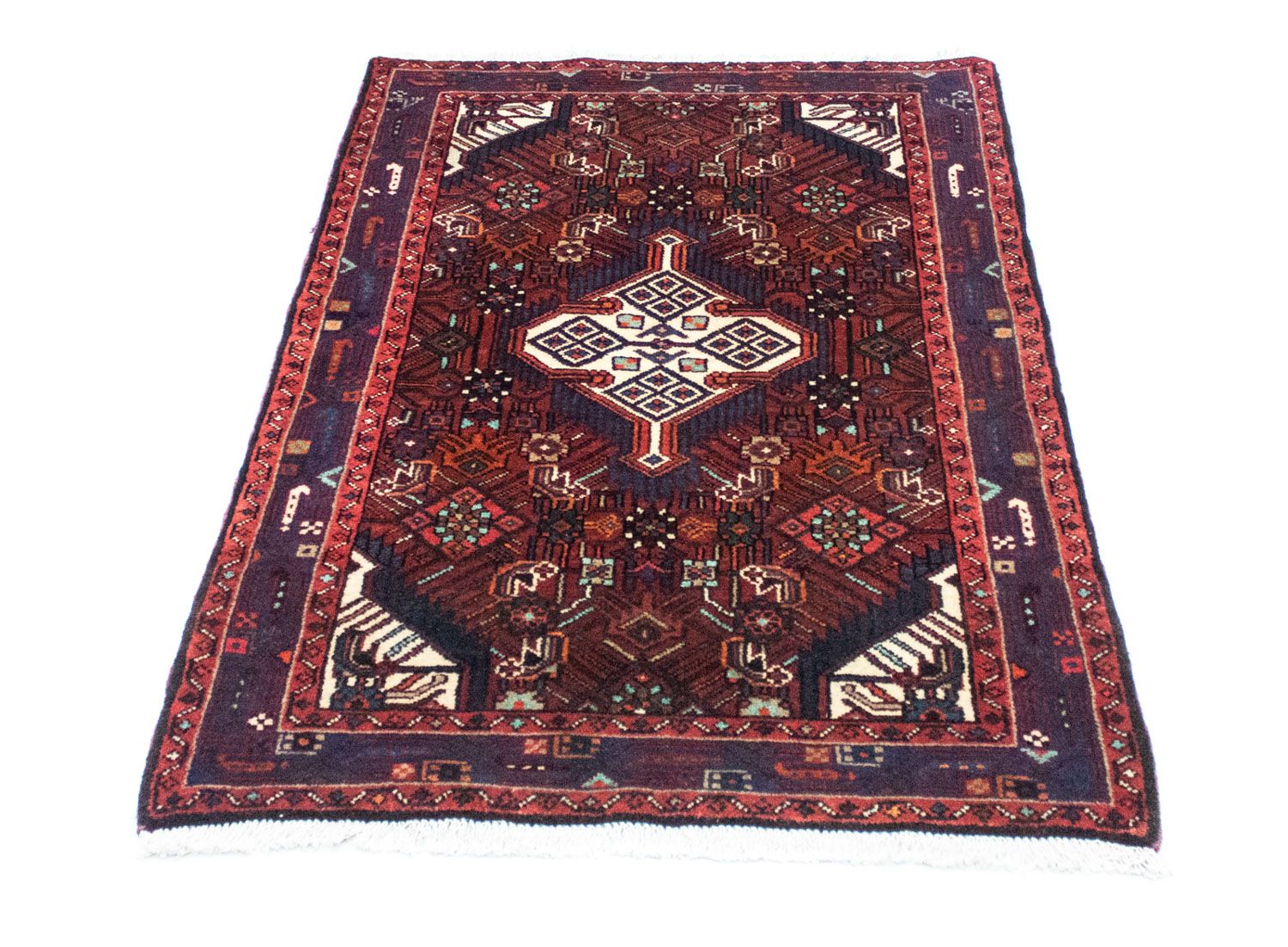 Alfombra persa - Nómada - 121 x 80 cm - azul