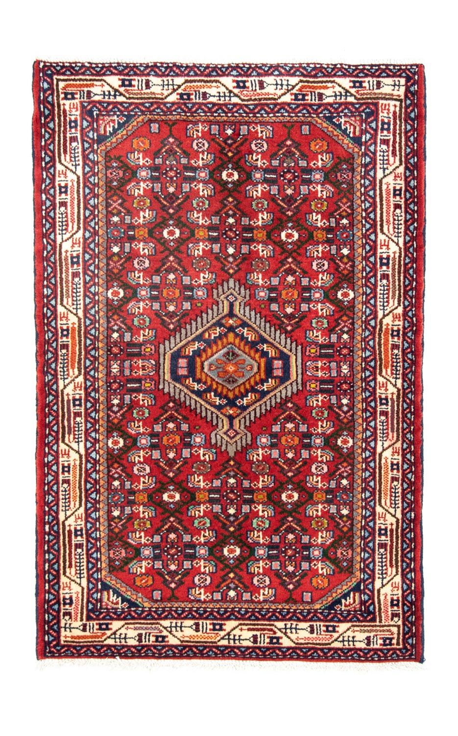 Alfombra persa - Nómada - 124 x 80 cm - rojo