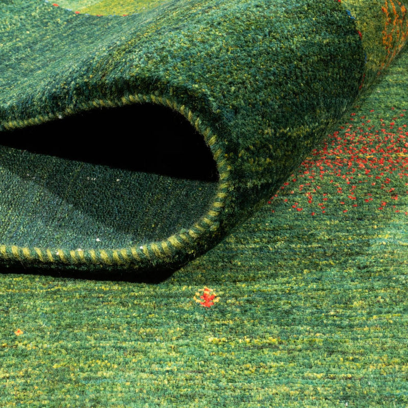 Alfombra Gabbeh - Loribaft Persa - 245 x 175 cm - verde