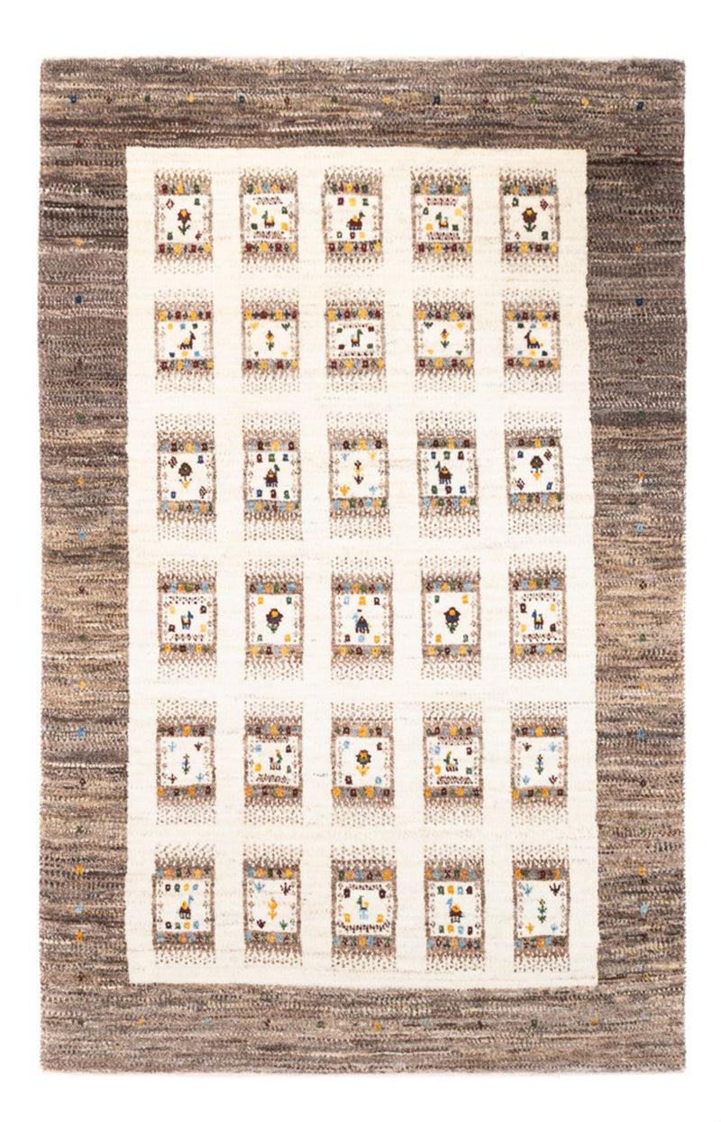 Alfombra Gabbeh - Loribaft Persa - Real - 164 x 101 cm - natural