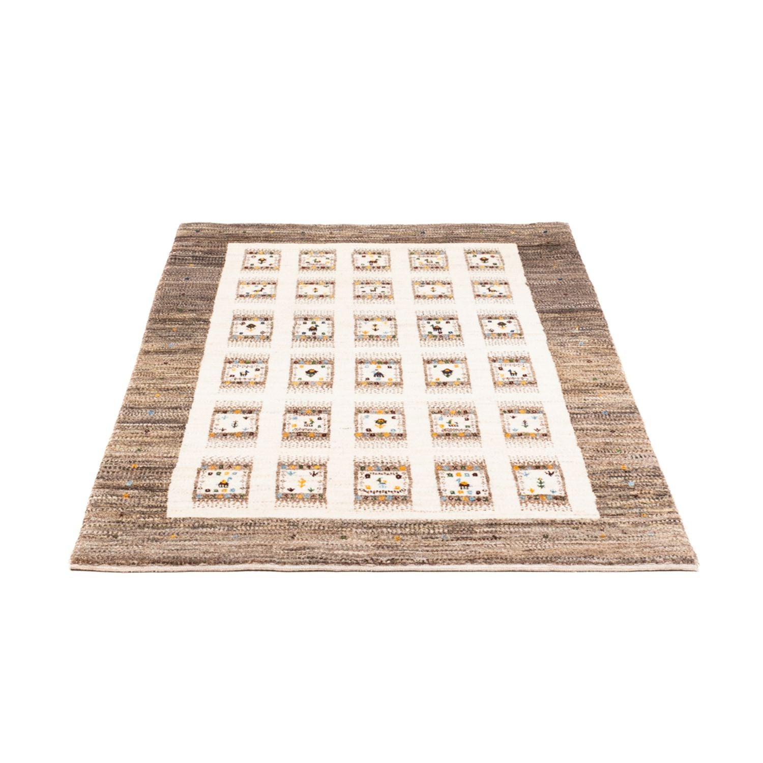 Alfombra Gabbeh - Loribaft Persa - Real - 164 x 101 cm - natural