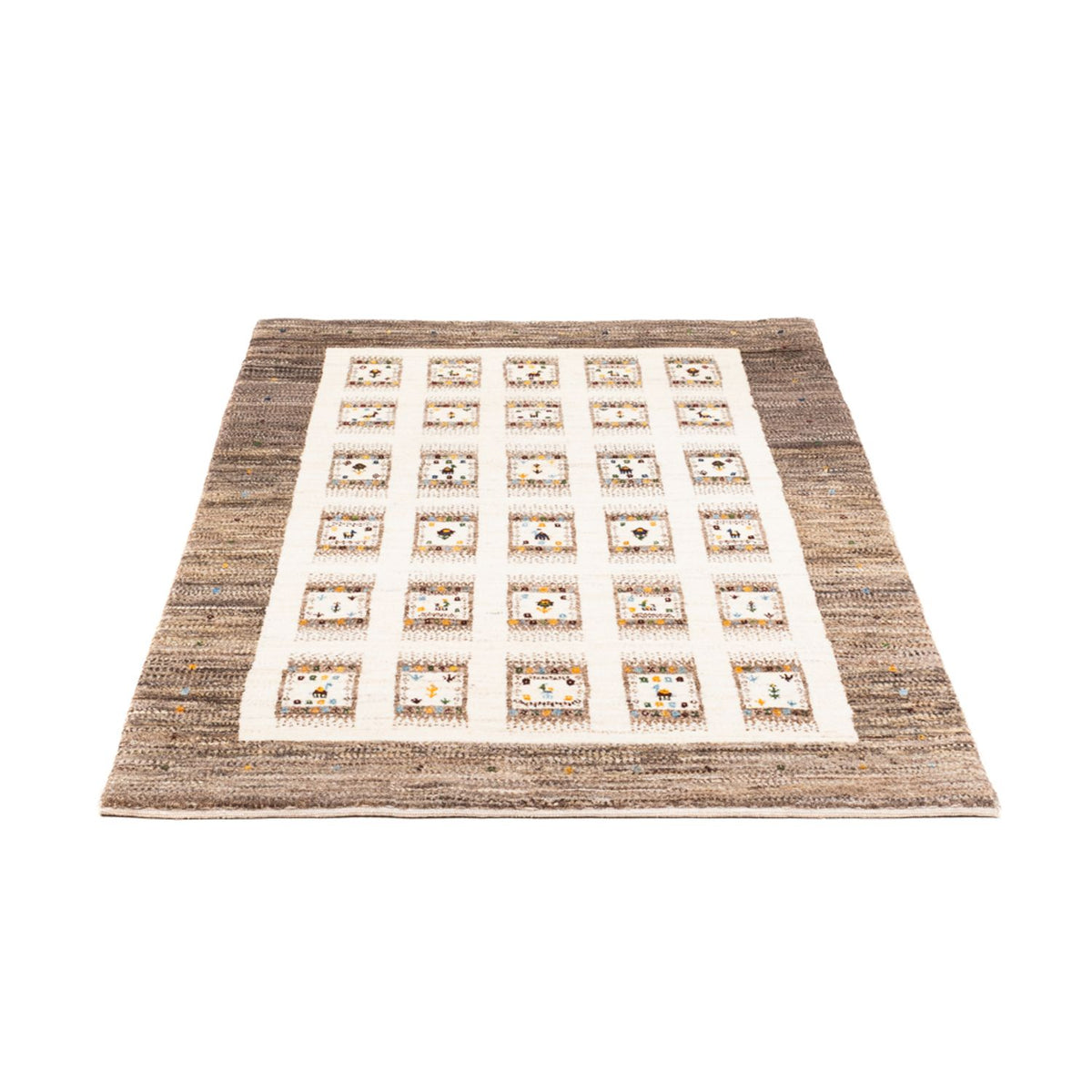 Alfombra Gabbeh - Loribaft Persa - Real - 164 x 101 cm - natural