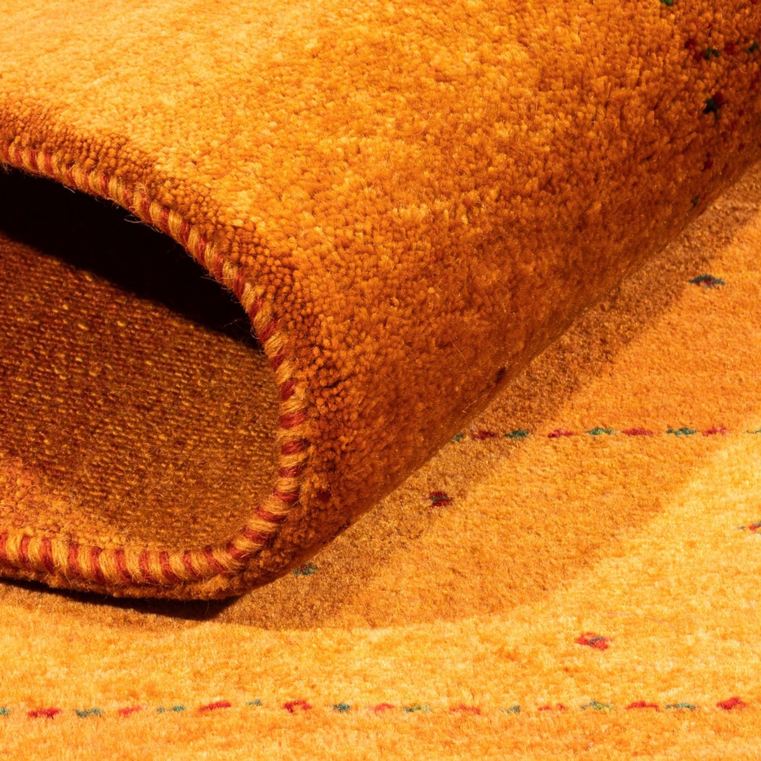 Alfombra Gabbeh - Loribaft Persa - 160 x 110 cm - naranja