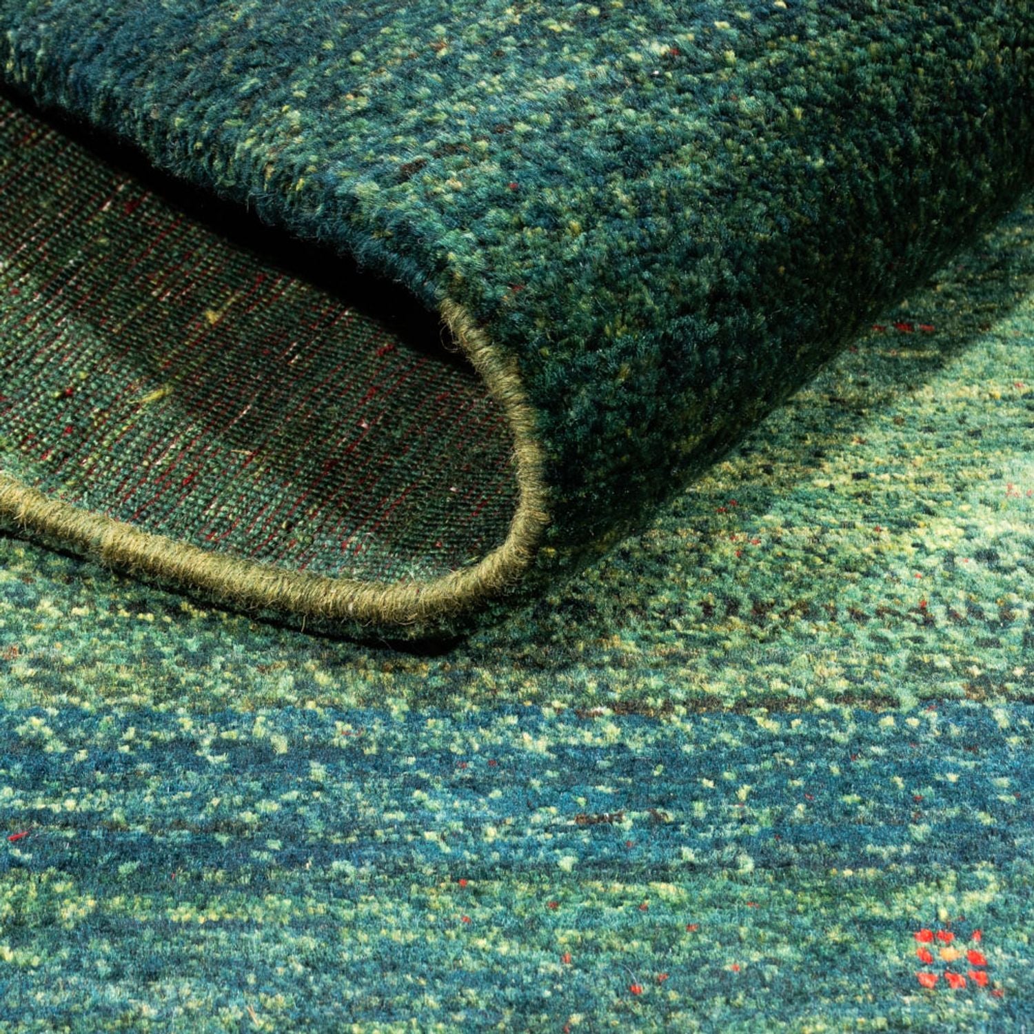 Alfombra Gabbeh - Loribaft Persa - 153 x 103 cm - verde