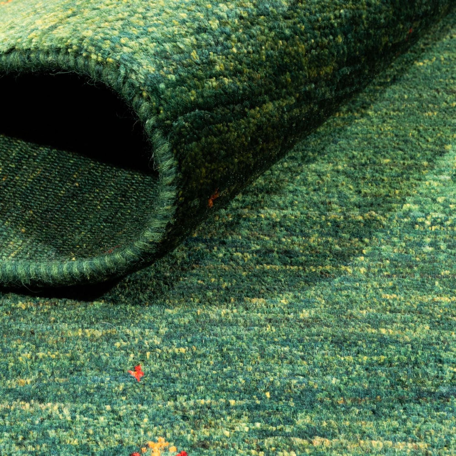 Alfombra Gabbeh - Loribaft Persa - 241 x 162 cm - verde