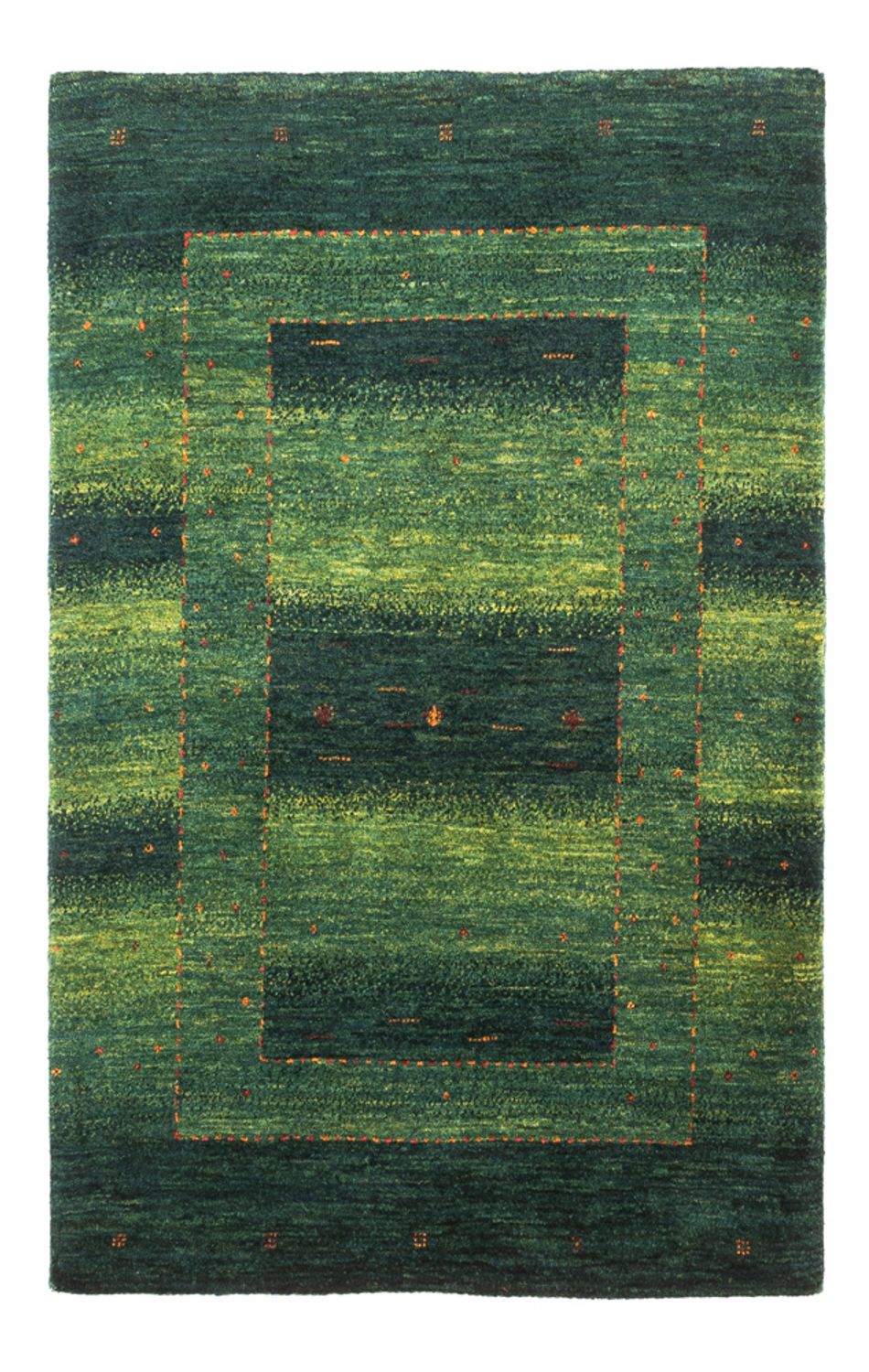 Alfombra Gabbeh - Loribaft Persa - 134 x 85 cm - verde