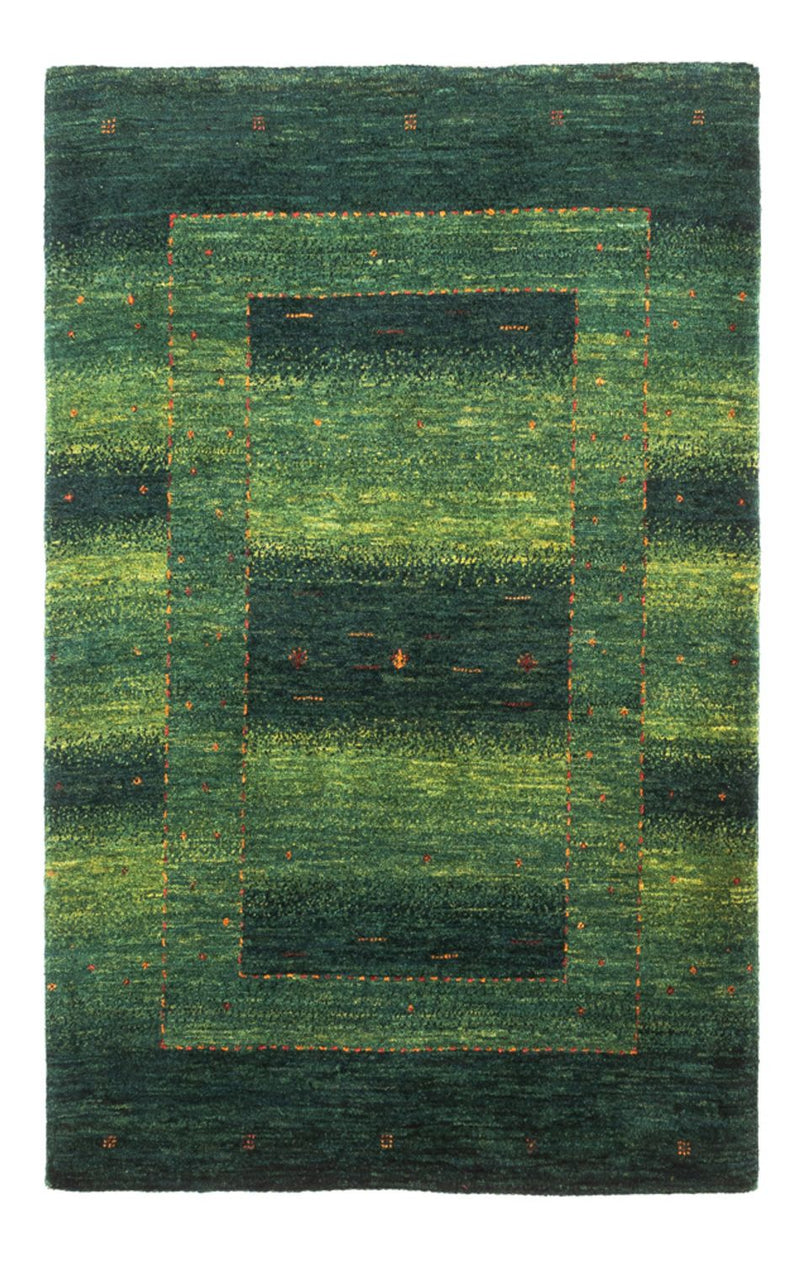 Alfombra Gabbeh - Loribaft Persa - 134 x 85 cm - verde