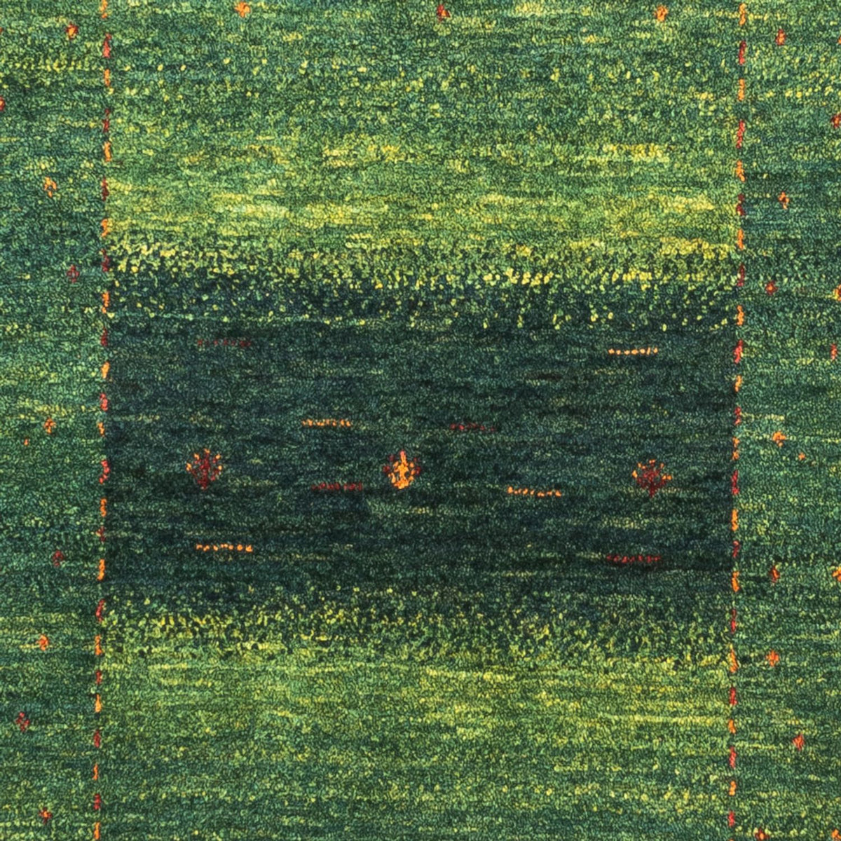 Alfombra Gabbeh - Loribaft Persa - 134 x 85 cm - verde