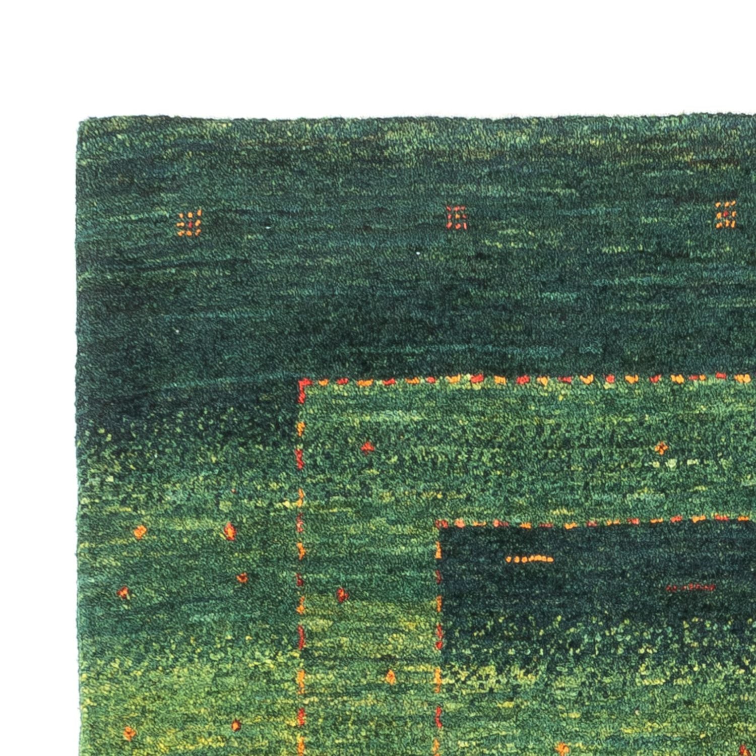 Alfombra Gabbeh - Loribaft Persa - 134 x 85 cm - verde