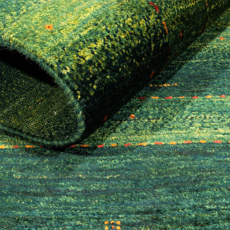 Alfombra Gabbeh - Loribaft Persa - 134 x 85 cm - verde
