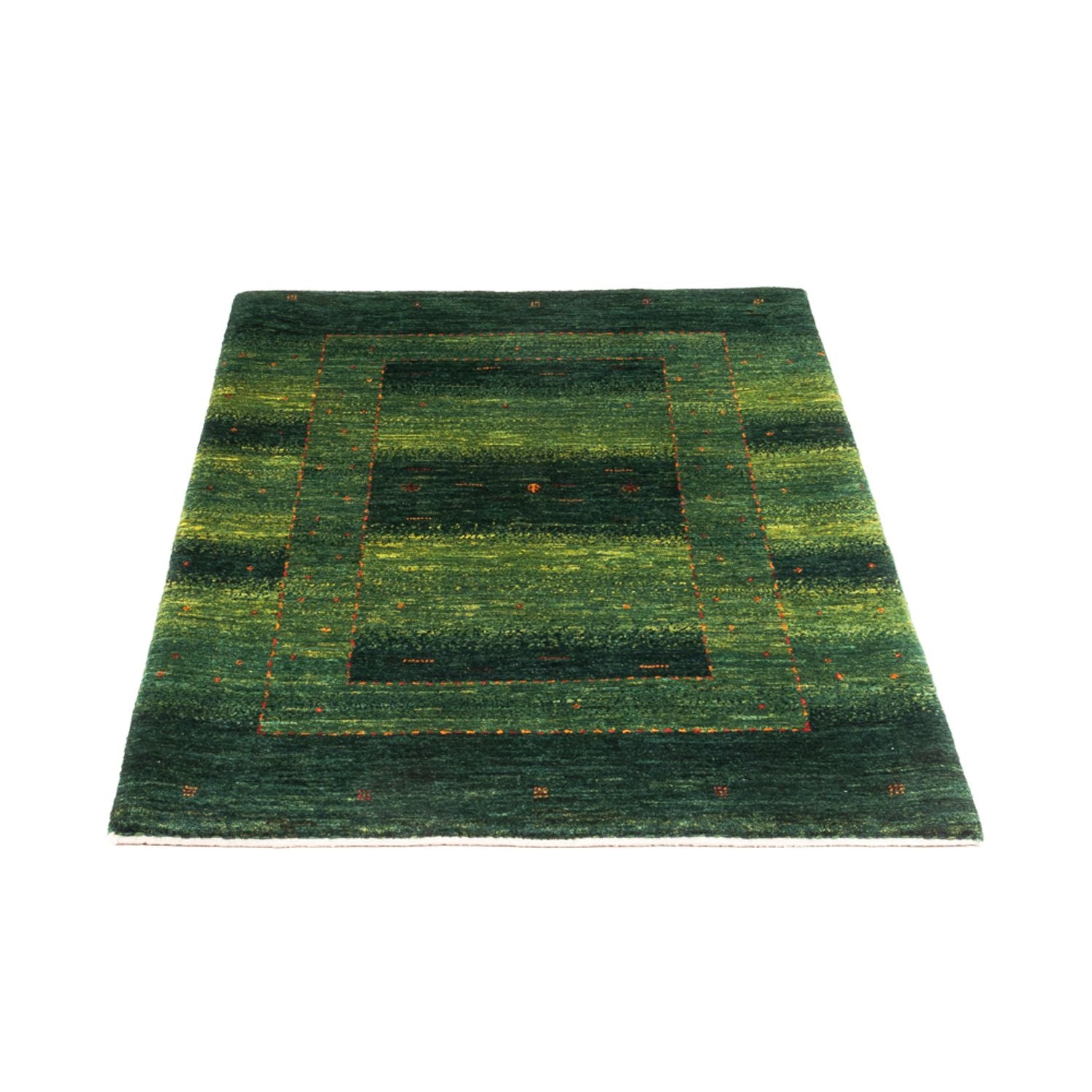 Alfombra Gabbeh - Loribaft Persa - 134 x 85 cm - verde