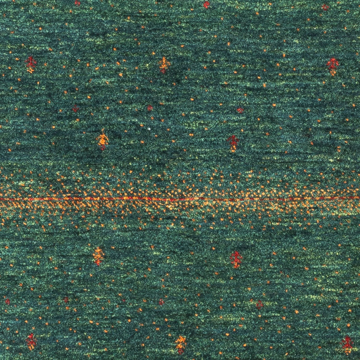 Alfombra Gabbeh - Loribaft Persa - 126 x 88 cm - verde