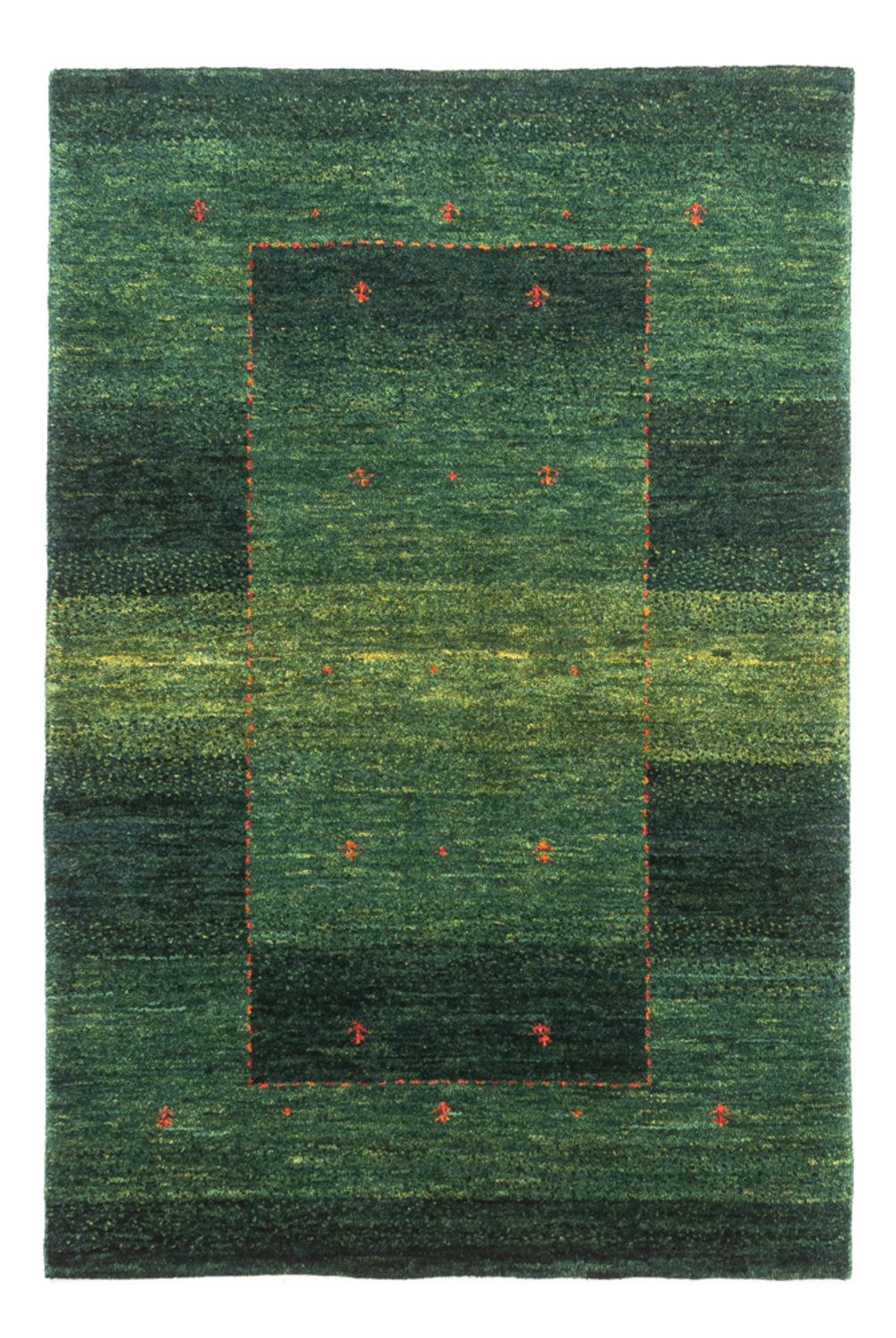 Alfombra Gabbeh - Loribaft Persa - 120 x 79 cm - verde